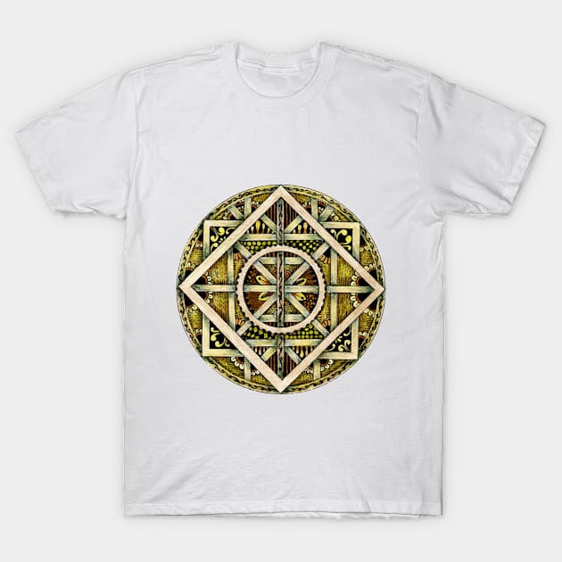 Golden Mandala T-Shirt by mahinaz